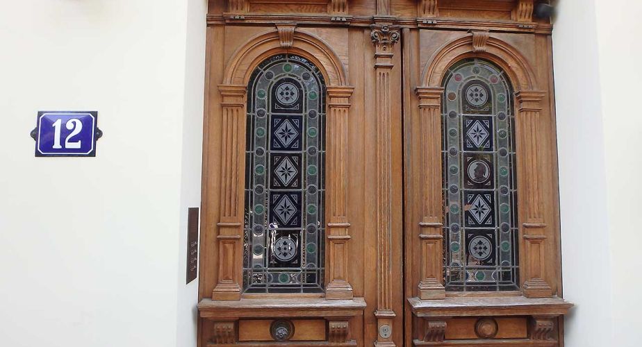 Restauration Jugendstilverglasung Eingangstüren