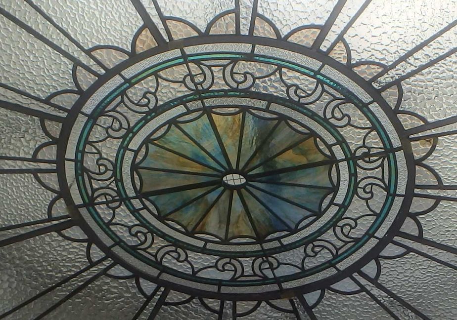 Jugendstil Bleiverglasung Detailaufnahme
