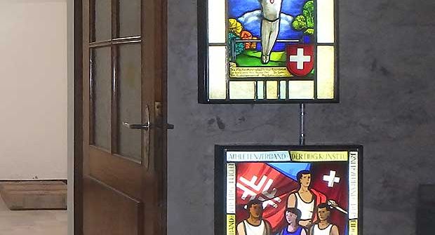 Zurlinden-Villa Gewölbekeller Wappenscheiben