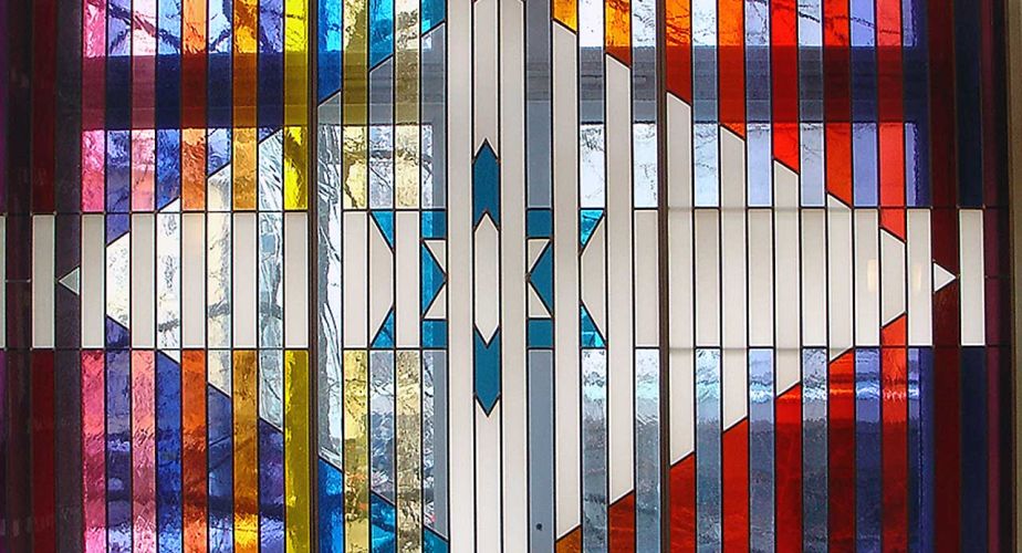 Kunstverglasung Synagoge Loewenstrasse Entwurf Yaacov Agam