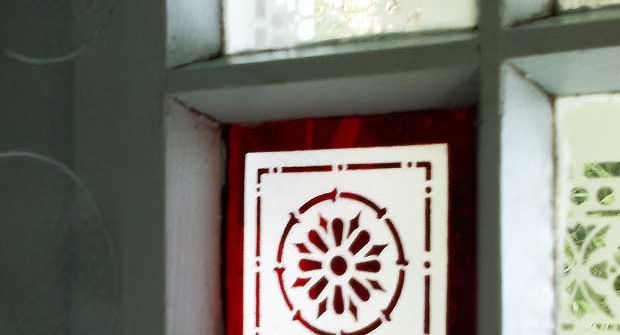 Sandstrahlmotiv Randmotiv mit Eckmotiv