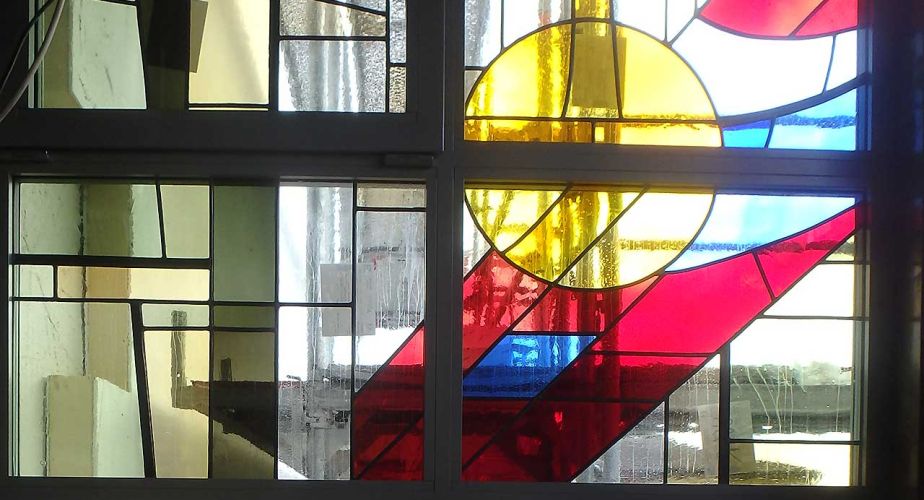Glaskunst Bleiverglasung mit Echtantikglas, Kirche Dietlikon