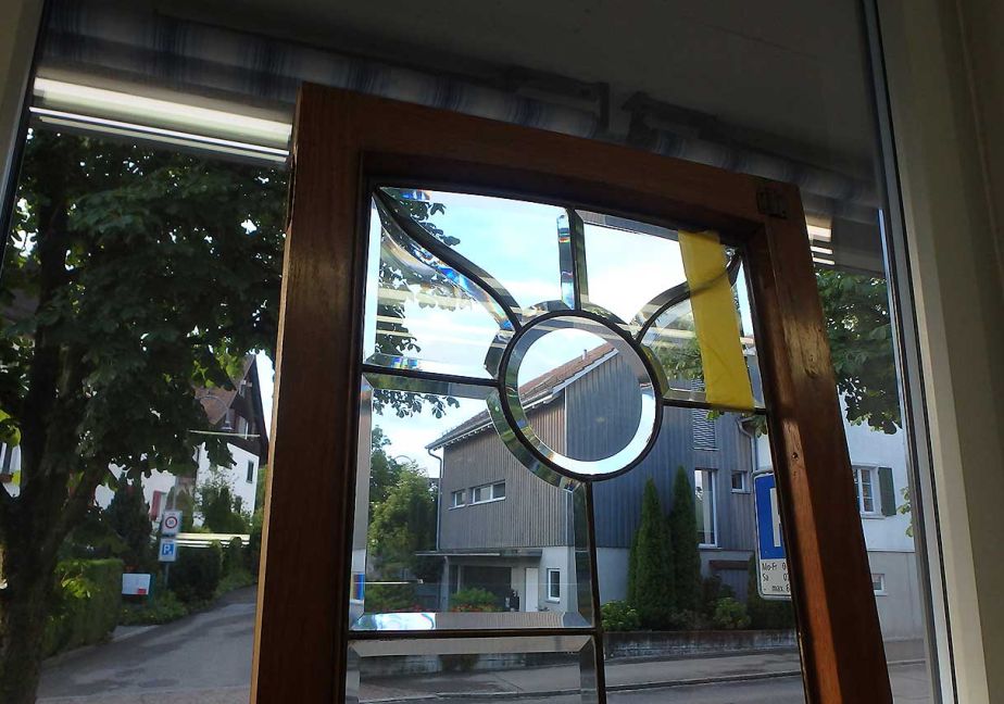 Reparatur einer Messingverglasung